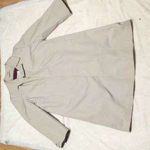 London Towne Vintage Tan Khaki Trench Coat size 40 long